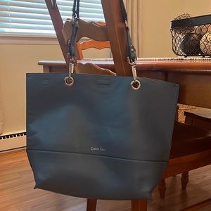 Calvin Klein leather reversible tote, gently used